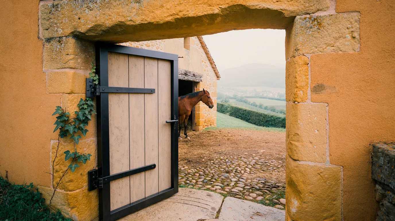 Entrée, Domaine de Cozance, centre équestre à Anjou